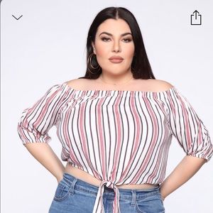 FashionNova Sweeter then most off the shoulder top